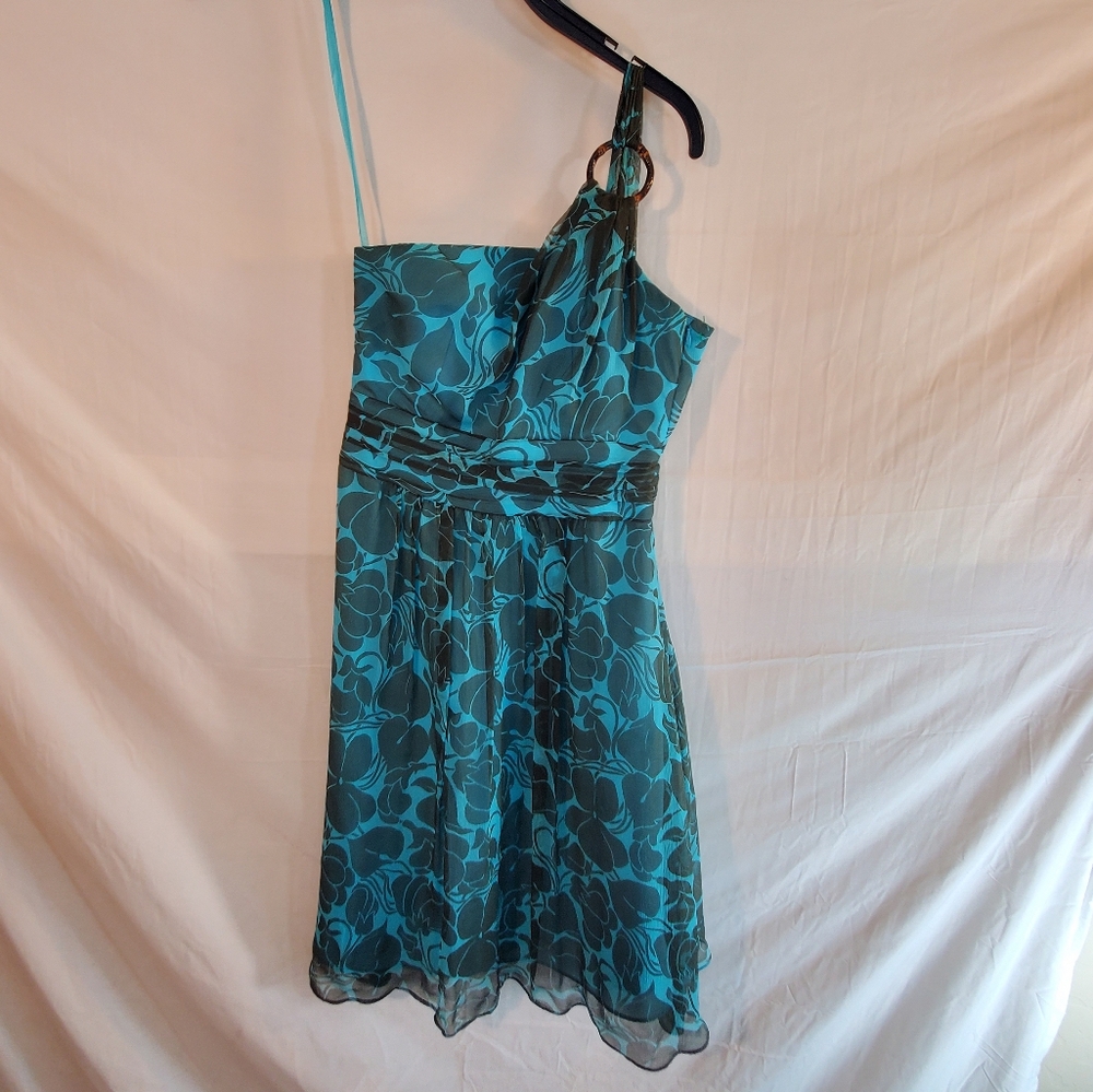 Milly Women’s Size 2 Floral One Shoulder Silk Dress